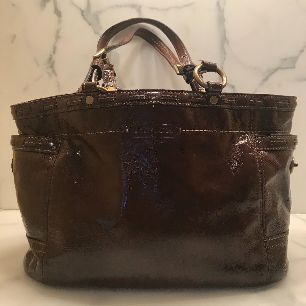 Brown leather bag